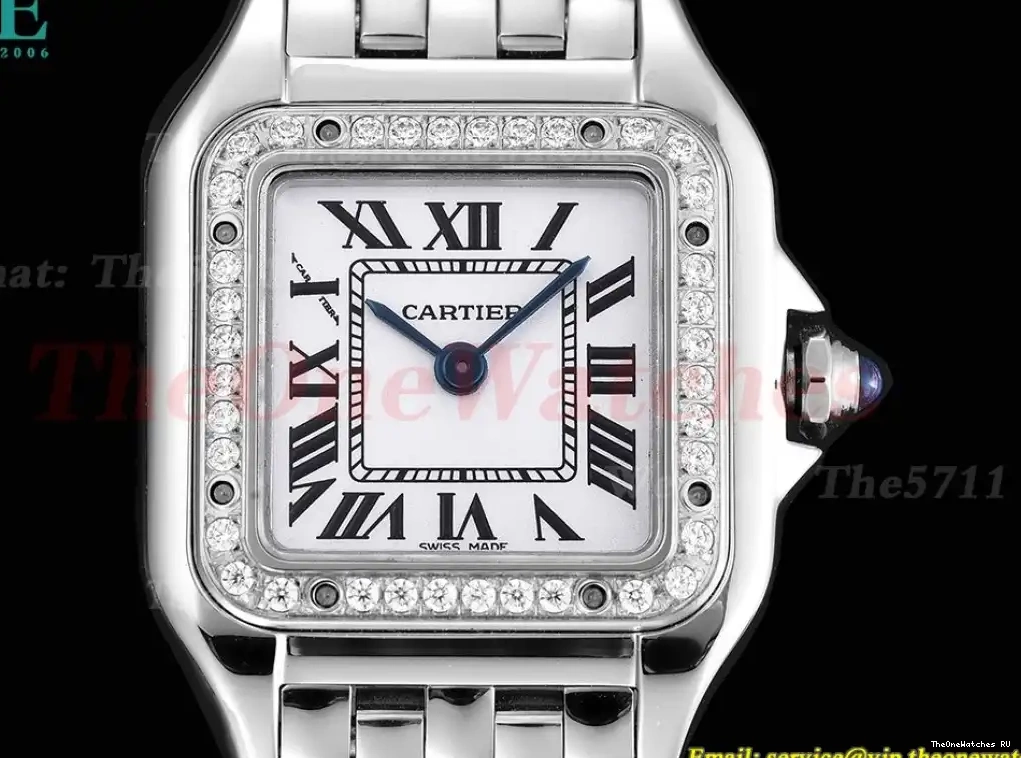 Qtz Swiss 8848F De Ladies SS 22mm Secrete SS Panthere White Dial Dia 0509